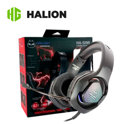 1-105-1.png Audífono gaming Halion con micrófono, negro | HA-S9R