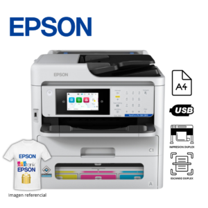 Impresora Epson EM-C800 MFP Color WorkForce Pro, Imprime/Escanea/Copia/Fax/USB/WLAN/LAN | EM-C800