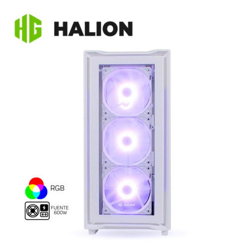 1-114.png Case Gamer Halion Titan 103 Blanco 600W, 4x RGB, Vidrio Templado | Titan 103