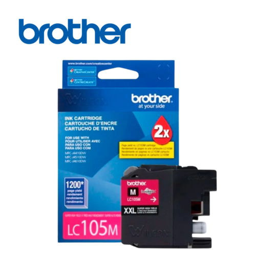 1-116.png Tinta Brother Magenta 1200 Páginas para Modelos DCP y MFC-J | LC-105M XXL