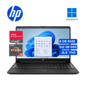 Laptop HP 15-GW0013LA, Ryzen 7 3700U, 8GB, SSD 512GB, Windows 10 Home | 15F74LA