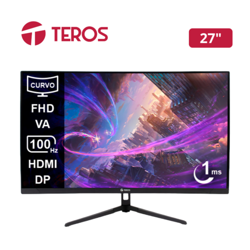 Monitor Teros curvo (TE-2732S), 27″ VA, 100 Hz, 1920×1080 Full HD, HDMI/DP/VESA/Freesync | TE-2732S