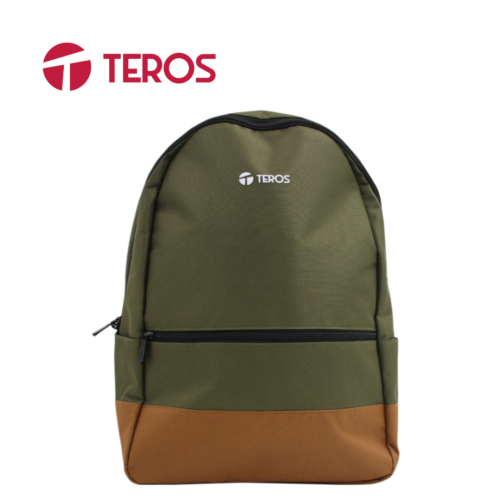 Mochila Teros (TE-ACS9021) poliéster soporta hasta 15.6" verde militar + marrón | TE-ACS9021