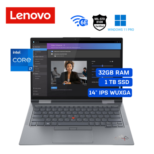 1-21-1.png Laptop Lenovo Convertible ThinkPad X1 Yoga, 14" WUXGA IPS Touch, Core i7-1355U, 32 GB, 1 TB SSD, Video Iris Xe, Windows 11 Pro | 21HR0016LM
