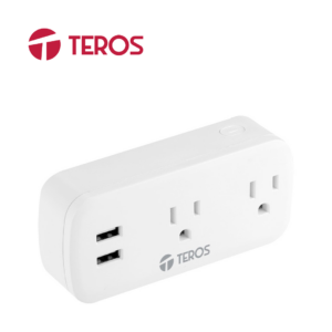 Tomacorriente Inteligente TEROS TE9102W, 2 Tomas, 2 USB, Wi-Fi, Blanco | TE9102W