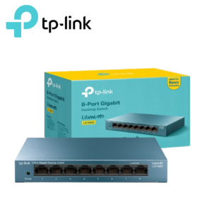 1-248.png TP-Link switch (LS108G) 8 puertos 10/100/1000 Mbps metal | LS108G