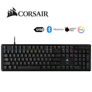 Teclado Corsair K70 Core RGB, Black Switch Red Mecánico, Wired USB | CH-910971E-SP