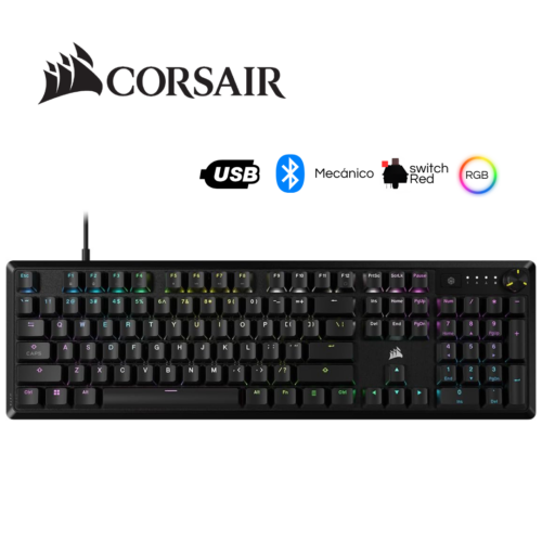 Teclado Corsair K70 Core RGB, Black Switch Red Mecánico, Wired USB | CH-910971E-SP