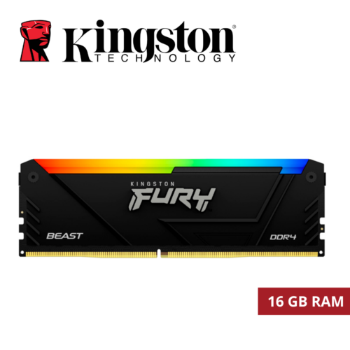 1-3-3.png Memoria Kingston Fury Beast RGB, 16GB DDR4 3200 MT/s, Negro | KF432C16BB2A/16