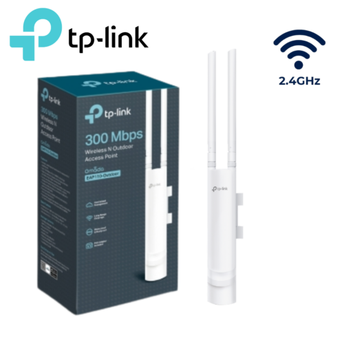 1-3.png Access Point TP-Link Outdoor, 300 Mbps, 2.4 GHz, 802.11b/g/n, 3dBi, PoE | EAP110
