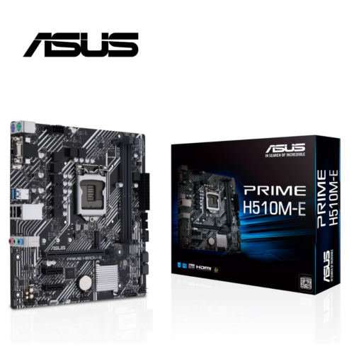 Placa Asus PRIME H510M-E, Intel H510, LGA1200, VGA, HDMI, DP, LAN, USB 3.2 Gen1, M-ATX | PRIME H510M-E