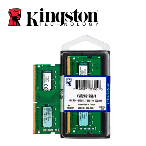 1-62-1.png Kingston Memoria para laptop SODIMM KVR24S17S6/4, 4 GB, DDR4, 2400 MHz, CL17 | KVR24S17S6/4