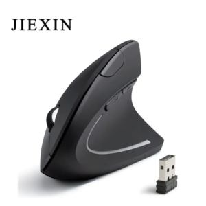 Jiexin Mouse Recargable, Negro, USB | vertical