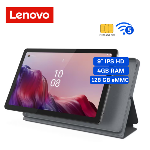Tableta Lenovo Tab M9, 128 GB, 4 GB RAM, 9", con SIM 4G LTE + Funda | ZAC50084PE