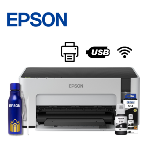 Impresora de tinta M1120 continua Monocromatica Epson, 32 ppm, 1440x720 dpi, USB, Wi-Fi | M1120