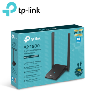 Adaptador TP-Link Archer TX20U Plus AX1800  USB Wi-Fi 6, doble banda, con dos antenas