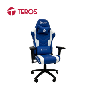 Silla Gamer Premium TE-8126B, Clase 4 Max, 150kg, Inclinación 180°, Azul con Blanco | TE-8126B