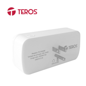 Tomacorriente Inteligente TEROS TE9102W, 2 Tomas, 2 USB, Wi-Fi, Blanco | TE9102W
