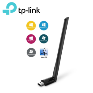 TP-Link adaptador USB inalámbrico AC600 antena 5 dBi doble banda | Archer T2U Plus
