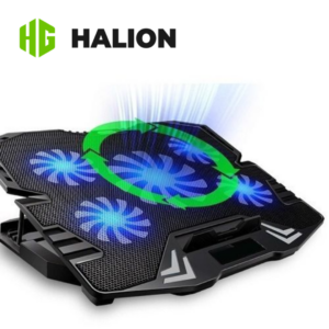 Cooler Halion Gamer HA-K5, 5 Ventiladores LED Azul | HA-K5