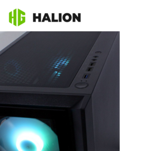 Case Gamer Halion Titan 104, Negro, 600W, 4xRGB, Vidrio con Rejilla | Titan 104