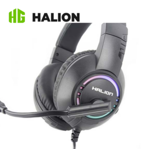 Audífono y micrófono gamer Halion Lotus con iluminación RGB | HA-H409