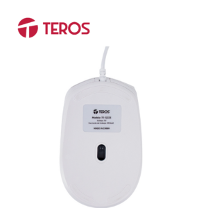 Mouse Óptico Teros 800-1200-1600 DPI, 4 Botones, Blanco | TE-1225S