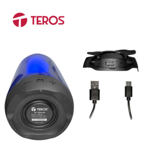 Parlante Teros TE-6044N, Bluetooth, 5W, 1500mAh, Negro | TE-6044N