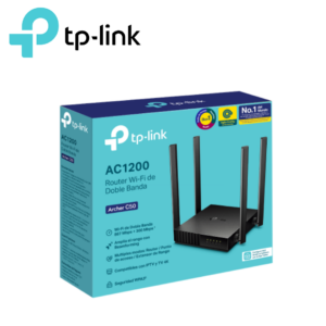 TP-Link router ethernet wireless (Archer C50) AC1200 dual band 2.4 GHz / 5 GHz 802.11 a/b/g/n/ac | Archer C50