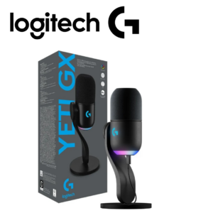 Micrófono Logitech Yeti GX Supercardioid USB p/streaming RGB Lightsync Black | 988-000568