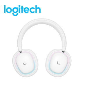 Auricular Logitech inalámbrico Aurora Collection Gaming G735, con micrófono, control de volumen, almohadillas suaves, color blanco | 981-001082