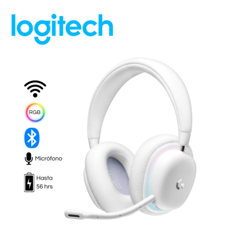 G733-2-54.png Auricular Logitech inalámbrico Aurora Collection Gaming G735, con micrófono, control de volumen, almohadillas suaves, color blanco | 981-001082