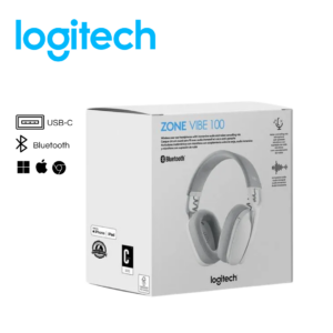 Audífono con micrófono Logitech Zone Vibe 100 Bluetooth, White | 981-001218