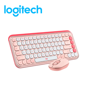 Teclado Logitech + Mouse Pop Icon Bluetooth/Wireless SP / Copilot / Rose | 920-013053