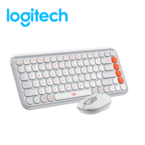 Teclado Logitech + Mouse Pop Icon Bluetooth/Wireless SP / Copilot / White | 920-013055