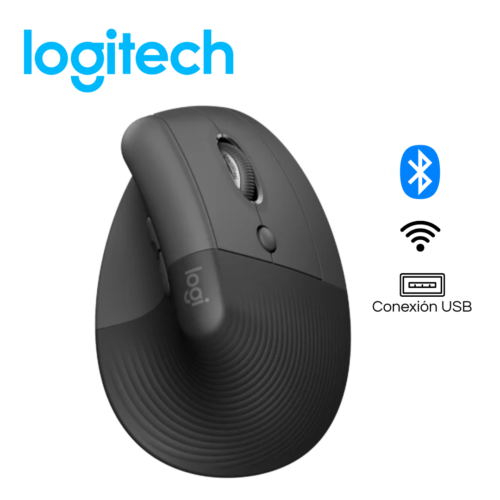 Mouse Inalámbrico Ergonómico Logitech LIFT Vertical ,negro |910-006466