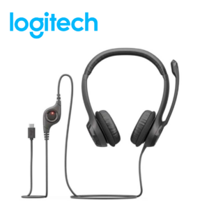 Audífono con Micrófono Logitech H390, USB-C, Negro | 981-001575