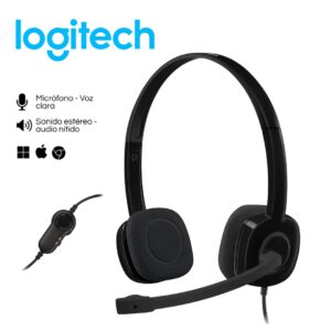 H151-1.jpg AUDIFONO C/MICROF. LOGITECH H151 STEREO BLACK | 981-000587