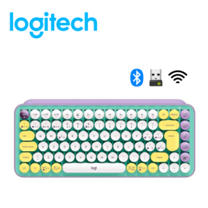 H151-1-46.png Teclado Logitech Pop Keys Multi-Device Wireless/BT Fresh Vibes Lila/Green | 920-010714