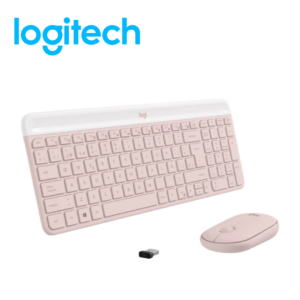 Kit teclado y mouse inalámbrico Slim Logitech MK470, USB, Rose | 920-011312