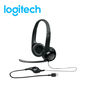 Audífono c/micrófono Logitech H390, USB, cancelación de ruido, negro | 981-000014