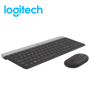 Kit teclado y mouse inalámbrico Slim Logitech MK470, USB, negro | 920-009266